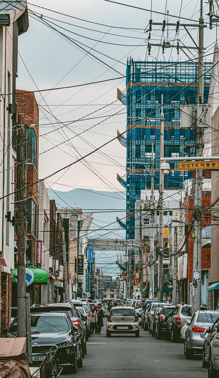 대구 수성구 도심 전경 항공뷰