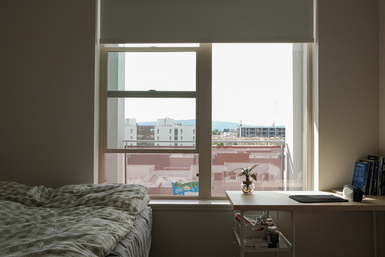 Korea dormitory room interior — student living space in Korean university