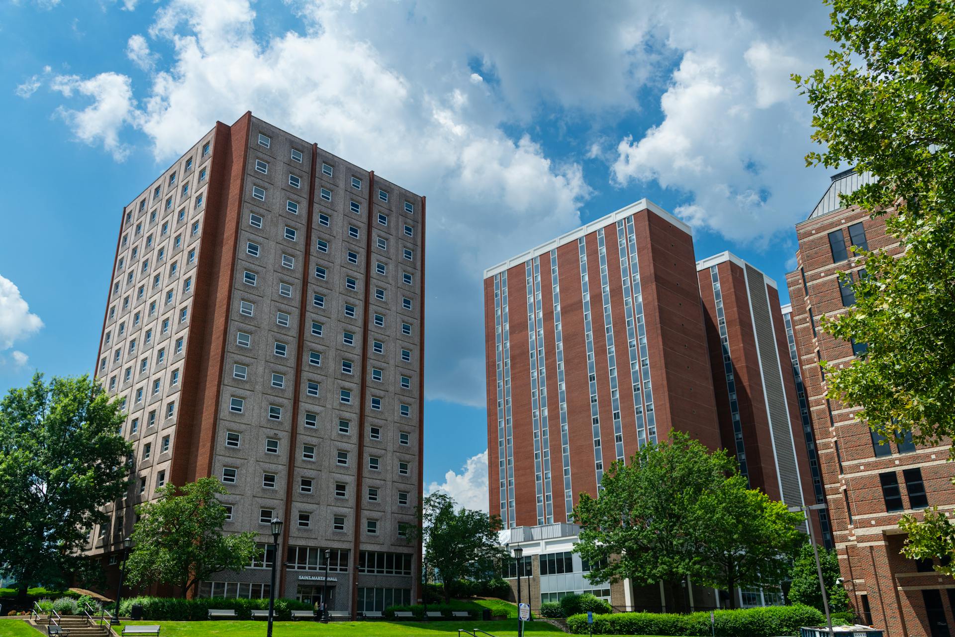 University dormitory building in Korea — student housing address format guide