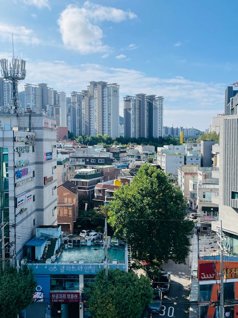 Seoul Korea high-rise residential buildings skyline