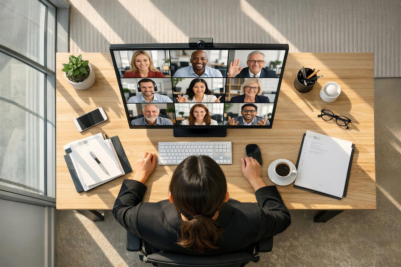 remote team meeting AI notes