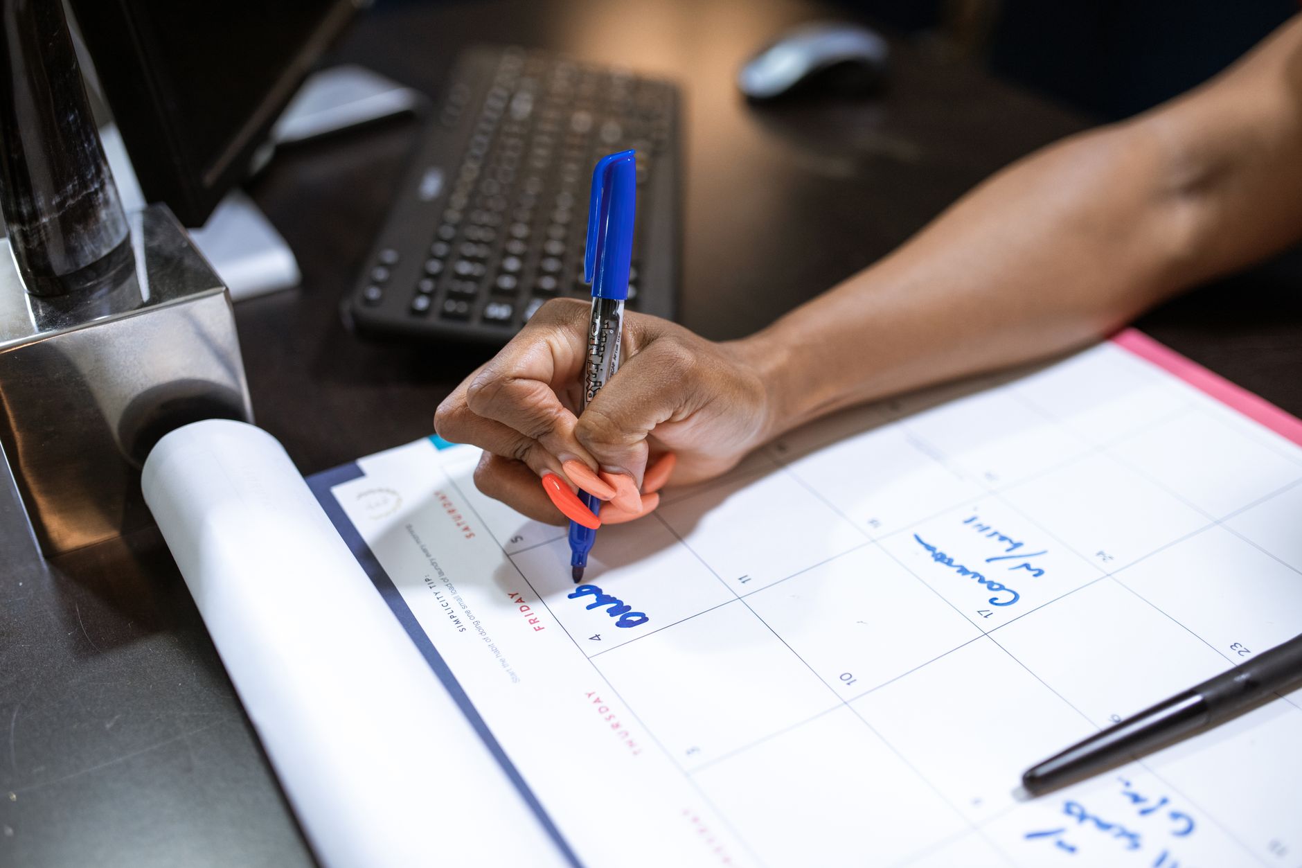 Calendar focus blocks reserved for email follow-up work
