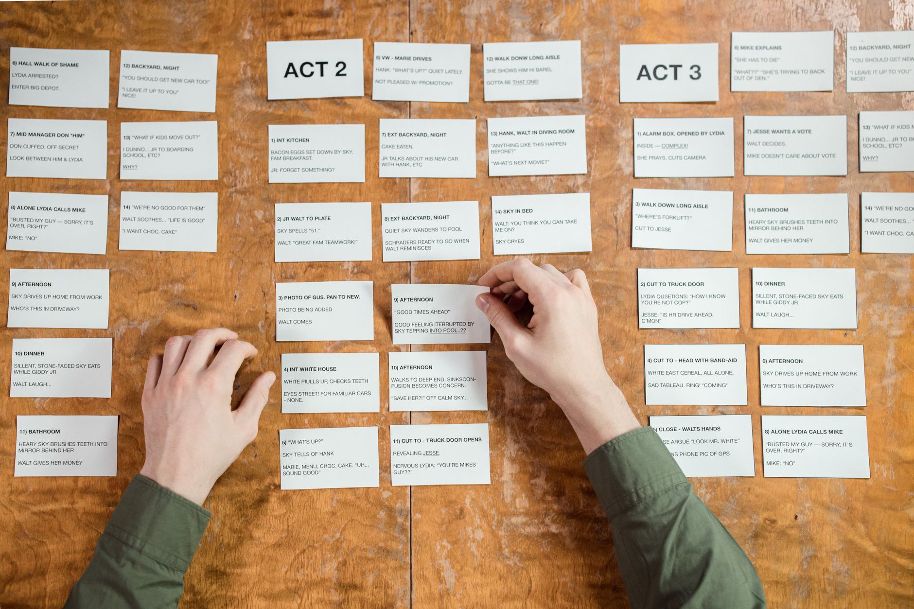 Production team reviewing a visual reference packet before generating B-roll