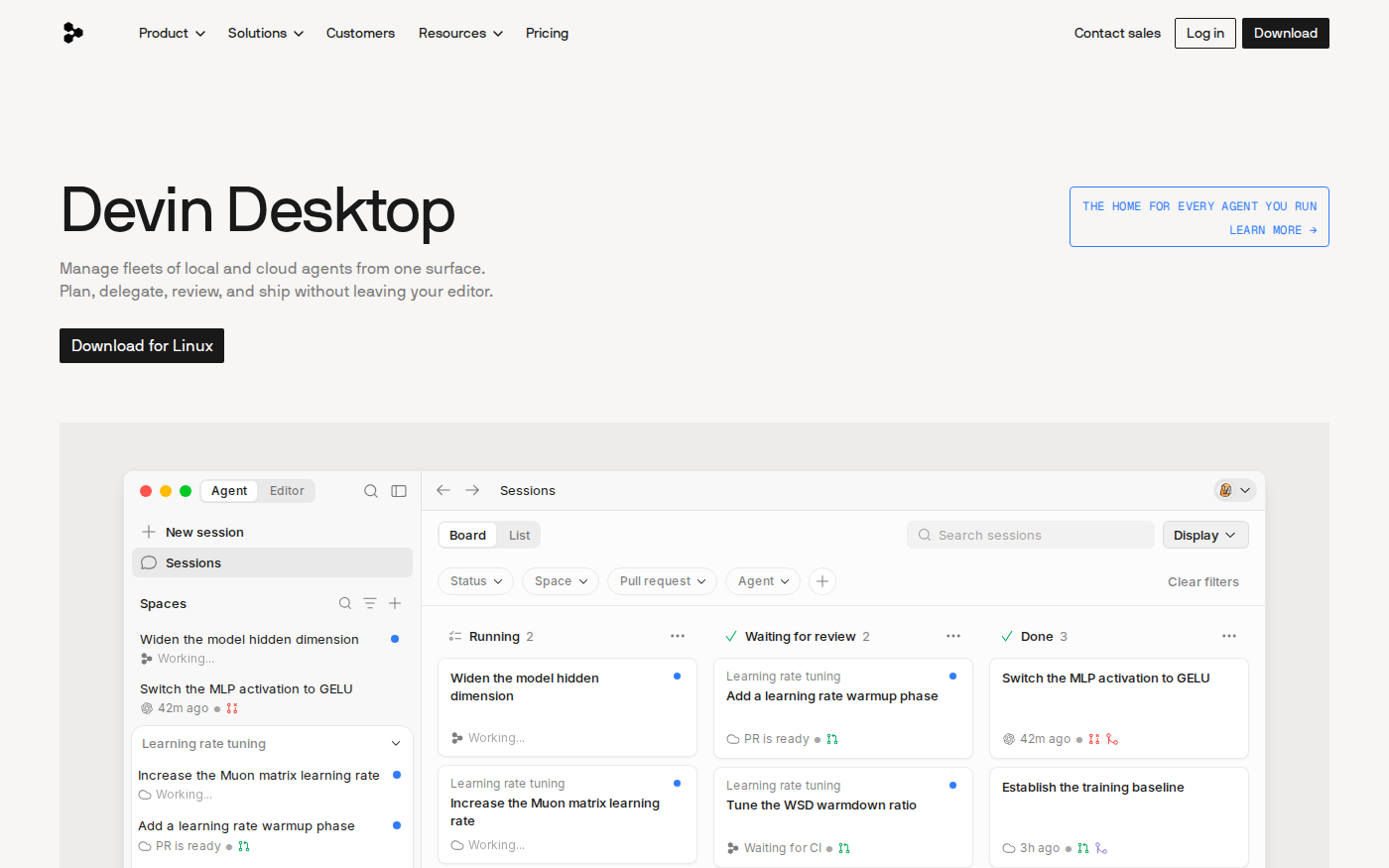 访问 windsurf.com 时自动跳转到 devin.ai/desktop 的 Devin Desktop 官方页面